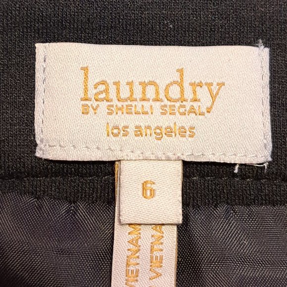 LAUNDRY by SHELLI SEGAL skirt Sz 6 FLORAL poly-rayon-spandex FORMAL CASUAL WORK - Picture 5 of 10